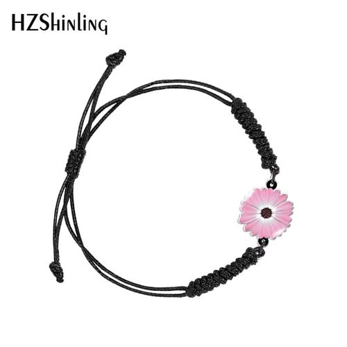 Bracelet En Rsine Acrylique poxy Pour Femmes, Motif De Fleurs De Dessin Anim, Cordon Ajustable, Chane, Bijoux  La Mode