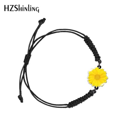 Bracelet En Rsine Acrylique poxy Pour Femmes, Motif De Fleurs De Dessin Anim, Cordon Ajustable, Chane, Bijoux  La Mode