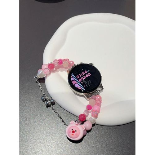 Bracelet Loopy Ruby Pour Huawei Watch Gt3/Gt2 Fit2 Honor Gt Watch3 78-Boucle Rubis-Rose - Compatible Avec : Huawei Gt2 Pro/Version Ecg 22 Mm