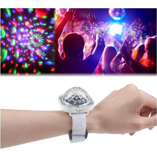 Bracelet Lumineux Enfant Led Boules  Facettes Montre Disco Projecteur Couleur Boule Lumineuse Enfant,Lumire Disco Enfant Bracelet Lumiere Magique Veilleuse Rechargeable Sphres De Lumire Des Fte