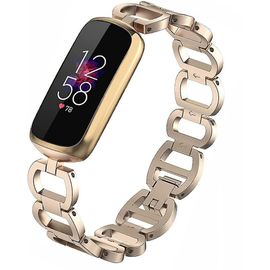 Bracelet métallique Fitbit Luxe Fitness Tracker, taille réglable