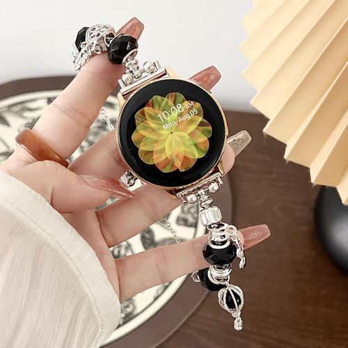 Bracelet Pandora En Mtal Adapt  L'apple Watch Iwatch78se 6541, Chane Perle, Pendentif De Niche-Attrape-Rves Noir - Huawei Gt Runner [Cadran 46 Mm]