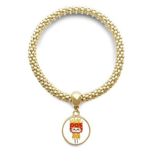 Bracelet Pendentif En Chane Dore, Huile De Frites, Collation Jaune, Pomme De Terre Uu, Bijoux D'ornement De Main