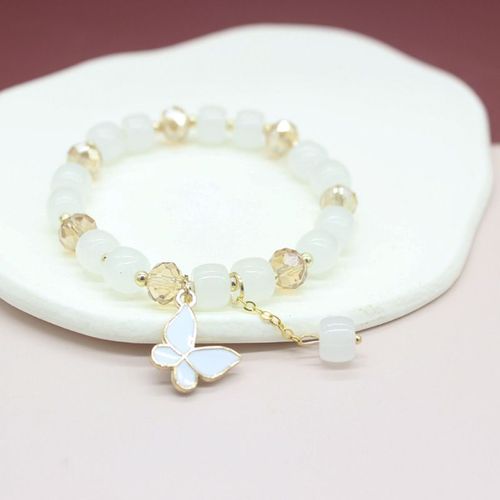 Bracelet Pendentif Papillon En Cristal Pour Femme, Breloque Corenne, Doux, Multicolore, Perl, toile, Lune, Bijoux Navire Chia