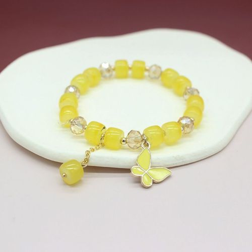 Bracelet Pendentif Papillon En Cristal Pour Femme, Breloque Corenne, Doux, Multicolore, Perl, toile, Lune, Bijoux Navire Chia