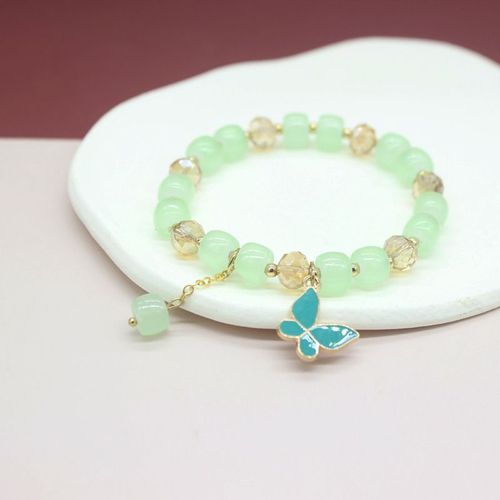Bracelet Pendentif Papillon En Cristal Pour Femme, Breloque Corenne, Doux, Multicolore, Perl, toile, Lune, Bijoux Navire Chia