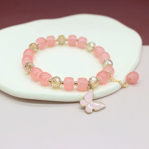 Bracelet Pendentif Papillon En Cristal Pour Femme, Breloque Corenne, Doux, Multicolore, Perl, toile, Lune, Bijoux Navire Chia