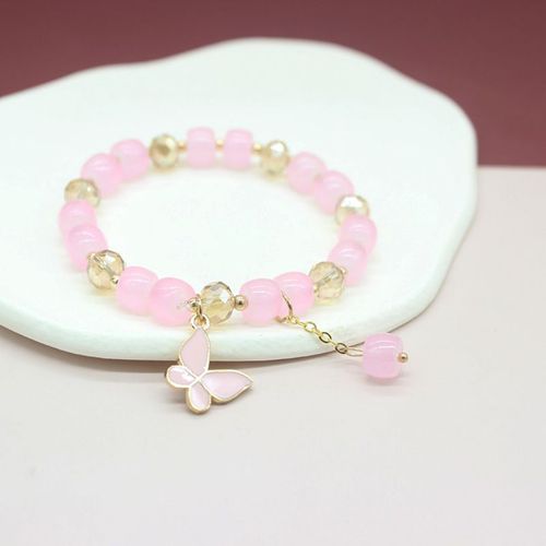 Bracelet Pendentif Papillon En Cristal Pour Femme, Breloque Corenne, Doux, Multicolore, Perl, toile, Lune, Bijoux Navire Chia