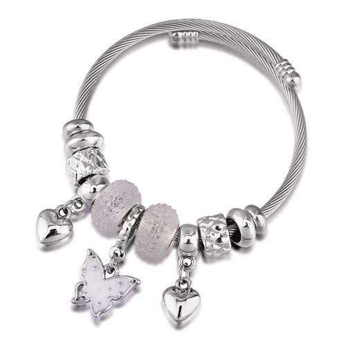 Bracelet Perl Double Peint En Forme De CUr Pour Femmes, Bijou Ajustable Et Ouvert De 60mm, Cadeau  La Mode, Nouvelle Collection 2021