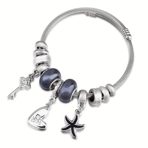 Bracelet Perl Double Peint En Forme De CUr Pour Femmes, Bijou Ajustable Et Ouvert De 60mm, Cadeau  La Mode, Nouvelle Collection 2021