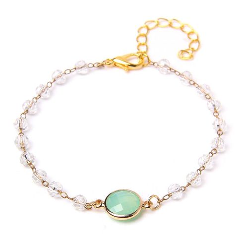 Bracelets  Breloques Ajustables En Pierre Naturelle Pour Femmes, Perles En Cristal Onyx Noir, En Alliage,  Chane Fine, Bijoux Reiki