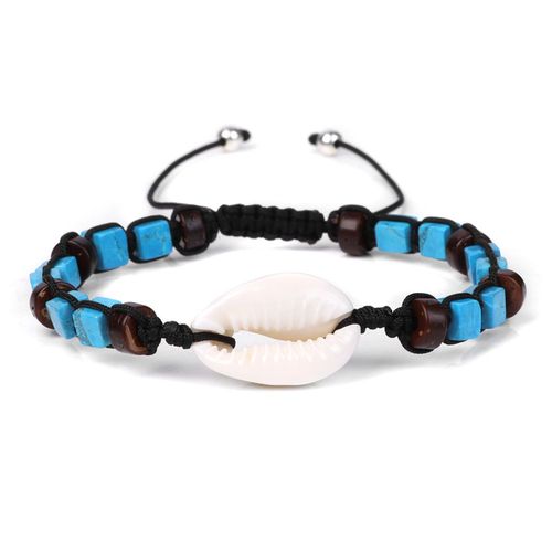 Bracelets En Perles De Cube Bohme Pour Femmes Et Hommes, En Perles De Coquillage, En Pierre Colore,  La Mode, Tresss, Rglables