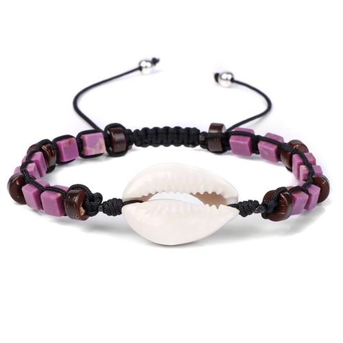 Bracelets En Perles De Cube Bohme Pour Femmes Et Hommes, En Perles De Coquillage, En Pierre Colore,  La Mode, Tresss, Rglables