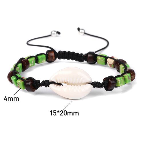 Bracelets En Perles De Cube Bohme Pour Femmes Et Hommes, En Perles De Coquillage, En Pierre Colore,  La Mode, Tresss, Rglables