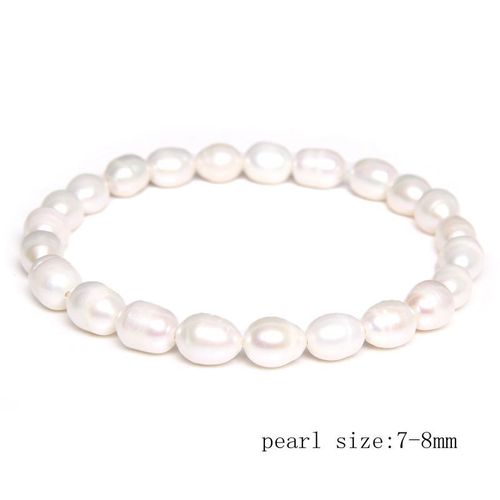 Bracelets En Perles Naturelles D'eau Douce Pour Hommes Et Femmes, 2023, Fait  La Main, Blanches, Baroques, lastiques, Bijoux  La Mode