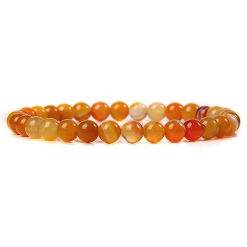 Bracelets En Pierre D'agate Naturelle Pour Hommes Et Femmes, Bijoux Unisexes,  Rayures Bleues, Bouddhisme, Faits  La Main, 6 Mm
