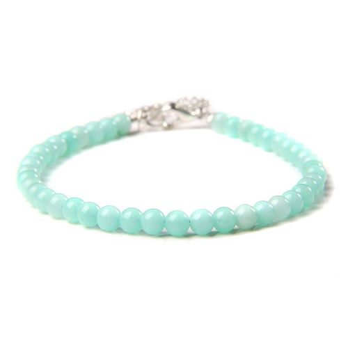 Bracelets En Pierre D'aigue-Marine Pour Hommes Et Femmes, Perles Rondes Blanches, Bracelets Lapis Laztransistors, Bracelet  Fermoir En Calcdoine, Bijoux  La Mode