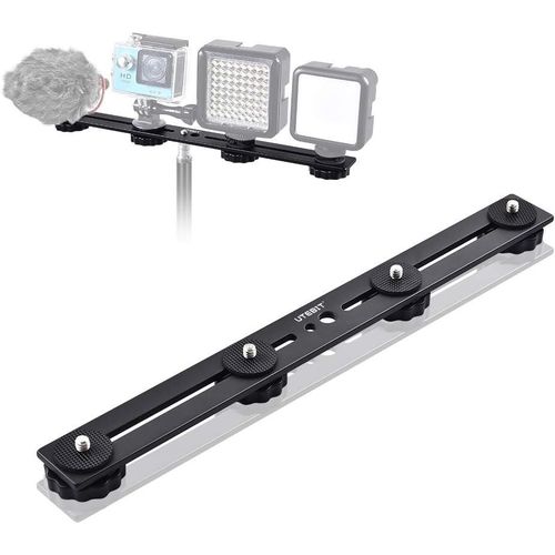 Bracket Flash de 4 Griffes Vis 1/4 Support Flash Extension de 30cm Support Flash Studio en Alliage Aluminium pour Appareil Photo Trpied Monopode Microphone Lampe Flash Lumire LED