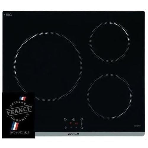 Brandt TI364B Table de cuisson  induction Noir - 3 foyers