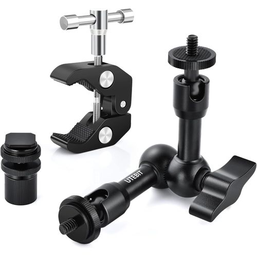 Bras Magique 360° Avec Deux Têtes Sphériques Pour Caméra, Support