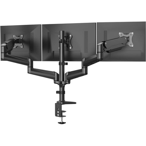 Bras d'cran PC pour 3 crans de 17  32 Pouces,Support d'cran PC 3 crans avec Inclinaison,Pivot,3 Supports d'cran avec 2 Options de Montage,Chaque Bras Supporte 8 kg