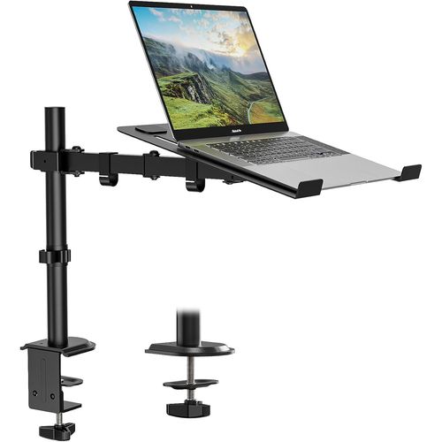 Bras cran PC avec Plateau d'ordinateur Portable,entirement rglable pour cran de 13  32 Pouces ou Ordinateur Portable jusqu' 17 Pouces,2 possibilits de Fixation