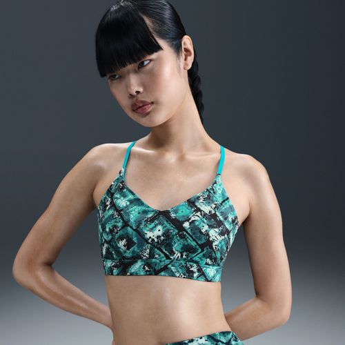 Brassire De Sport Rembourre Imprime  Maintien Lger Nike Indy X Norblack Norwhite Pour Femme - Vert