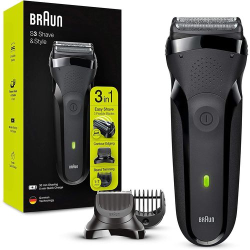 Braun Series 3 300 Bt Rasoir lectrique Barbe Noir