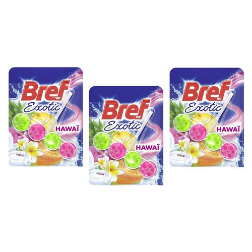 Bref Wc Lot De 3 Blocs Wc 50g Power Activ+ Hawa  Produit Nettoyant DTartrant Toilettes