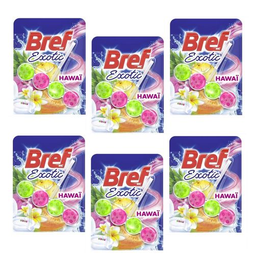 Bref Wc Lot De 6 Blocs Wc 50g Power Activ+ Hawa  Produit Nettoyant DTartrant Toilettes