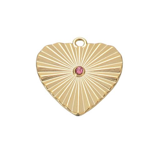 Breloques Coeur Biscuits Plaqu Or En Acier Inoxydable, Pendentif Mdaille D'amour, Collier  Faire Soi-Mme, Fournitures Excutives, Vente En Gros, Lot De 5 Pices