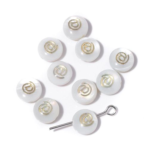 Breloques En Nacre Ronde Blanche, Motif Mignon, Pendentif En Nacre, Accessoire De Bijoux De Direction, Bracelet Et Collier  Faire Soi-Mme, 1-10 Pices