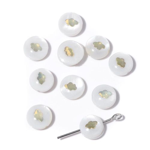 Breloques En Nacre Ronde Blanche, Motif Mignon, Pendentif En Nacre, Accessoire De Bijoux De Direction, Bracelet Et Collier  Faire Soi-Mme, 1-10 Pices