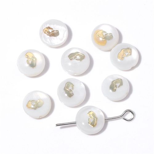 Breloques En Nacre Ronde Blanche, Motif Mignon, Pendentif En Nacre, Accessoire De Bijoux De Direction, Bracelet Et Collier  Faire Soi-Mme, 1-10 Pices