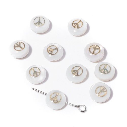 Breloques En Nacre Ronde Blanche, Motif Mignon, Pendentif En Nacre, Accessoire De Bijoux De Direction, Bracelet Et Collier  Faire Soi-Mme, 1-10 Pices