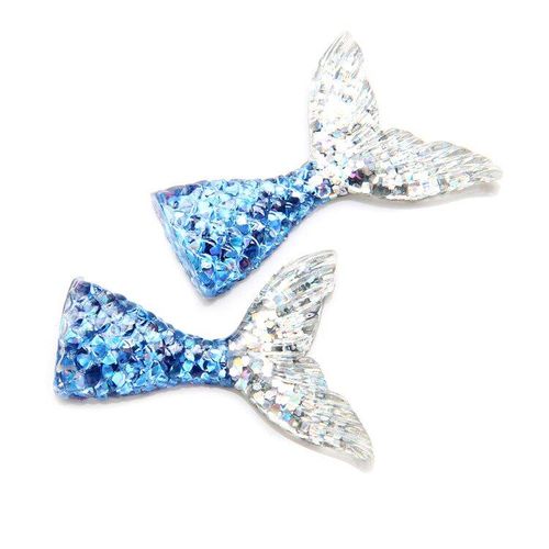 Breloques En Queue De Sirne Pour Bricolage, Accessoires De Remplissage Polymre, Jouets Lizun, Kit De Pte  Modeler Pour Enfant - H De La Queue Du Poisson