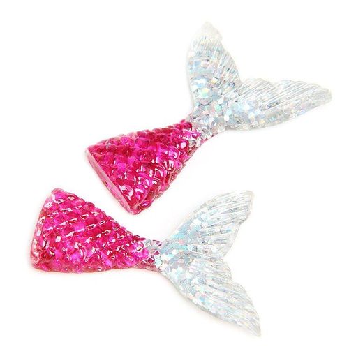Breloques En Queue De Sirne Pour Bricolage, Accessoires De Remplissage Polymre, Jouets Lizun, Kit De Pte  Modeler Pour Enfant - L Queue De Poisson