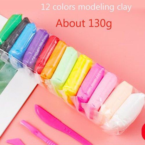 Bricolage Jouer Boues Lumire Pte  Modeler Polymre Argile De Pte  Modeler Jouets Antistress Bb Soins Schage  L'air Coule Modle Outil En Argile - 12 Sacs