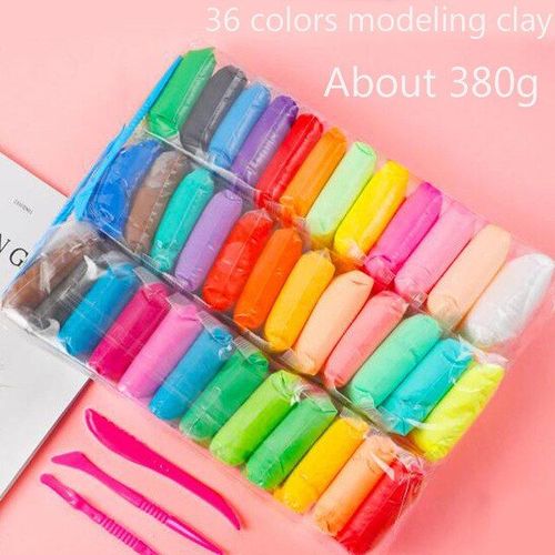 Bricolage Jouer Boues Lumire Pte  Modeler Polymre Argile De Pte  Modeler Jouets Antistress Bb Soins Schage  L'air Coule Modle Outil En Argile - 36 Sacs