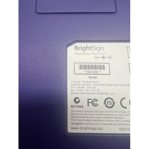 BrightSign XD1230 Networked Interactive Media/Digital Signage Player