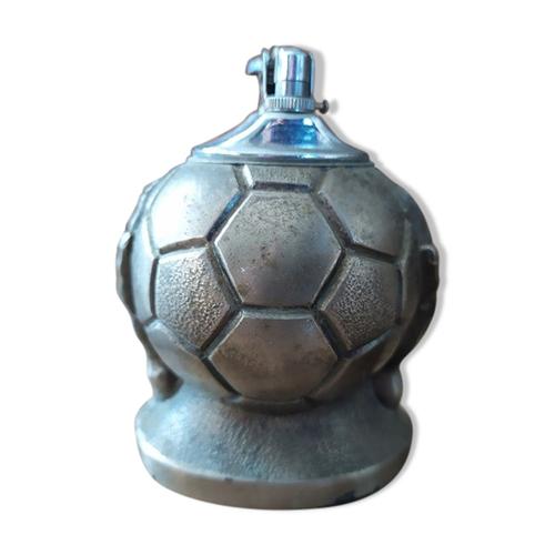 Briquet Ballon De Foot Mtal Ancien Vintage Collection Gris