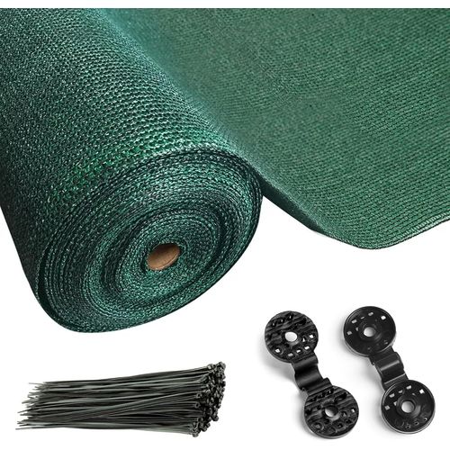 Brise-Vue De Jardin 1 X 10 M Pour Protection Extrieure  Brise-Vue Et Filet D'intimit Adapt  L't Pour Balcon Et Terrasse  Rsistant Aux Dchirures  Brise-Vent  Vert  90 G/M