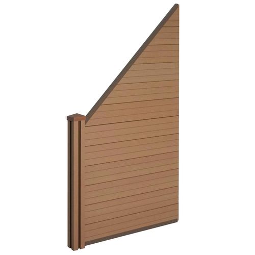 Brise-Vue En Wpc Sarthe, Clture Brise-Vent, Poteau Wpc   lment D'extension Coud  Gauche, Teck 0,98m