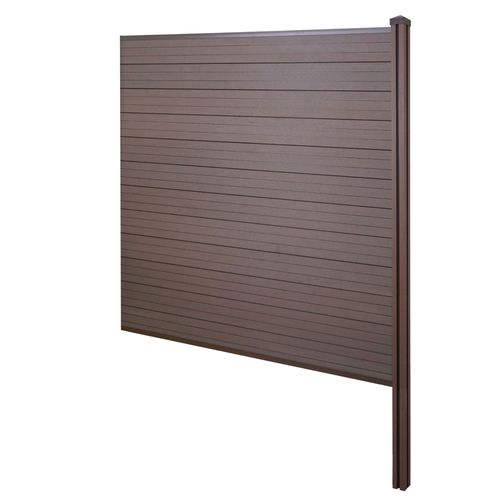 Brise-Vue En Wpc Sarthe, Clture Brise-Vent, Poteaux En Wpc  Sceller Dans Le Bton   Extension, 188cm Marron