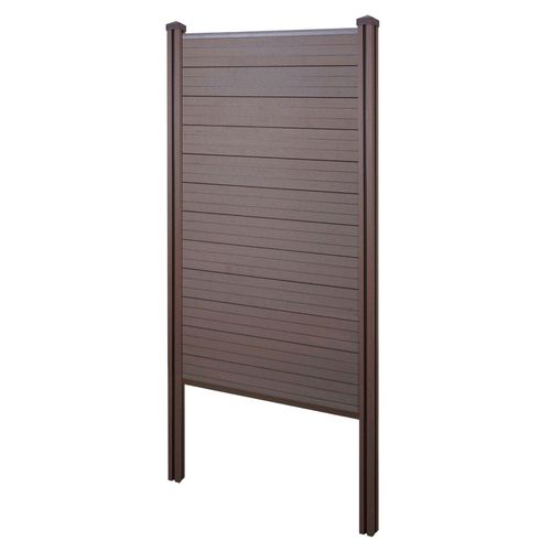 Brise-Vue En Wpc Sarthe, Clture Brise-Vent, Poteaux En Wpc   Elment De Base troit, 105cm Marron