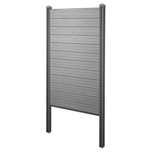 Brise-Vue En Wpc Sarthe, Poteaux En Wpc  Sceller Dans Le Bton   Elment De Base troit, 105cm Gris
