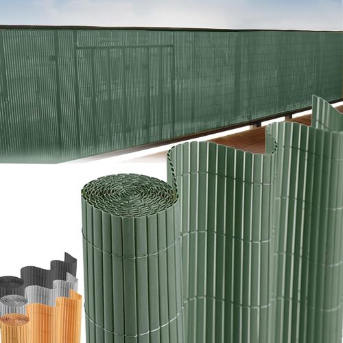 Brise-Vue Pour Balcon - En Pvc - Vert - 1 M De Haut, 3 M De Long - Rsistant Aux Intempries Pour L'intimit - Protection Contre Le Vent - Brise-Vue Latral Pour Balcon, Terrasse