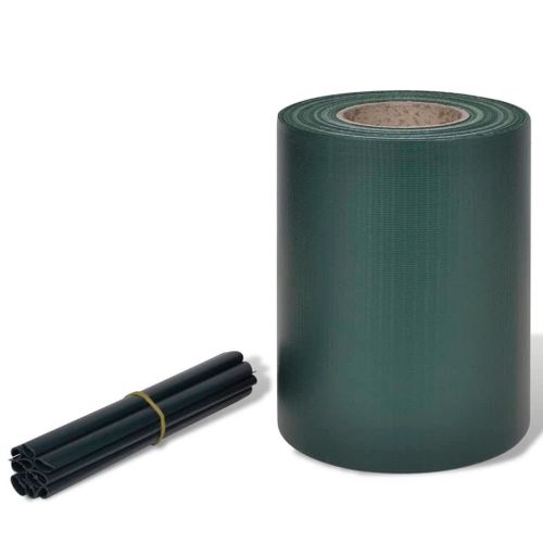 Brise-Vue Pour Clture En Pvc Vert En Rouleau 70 X 0,19 M