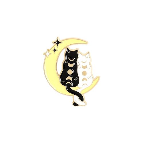 Broche  Revers Drle Tai Chi En mail, Collection D'pingles, Chauve-Souris, Poisson Rouge, Renard, Chat, Lapin, Loup, Badge Animal Cratif, Bijoux Punk Pour Couple