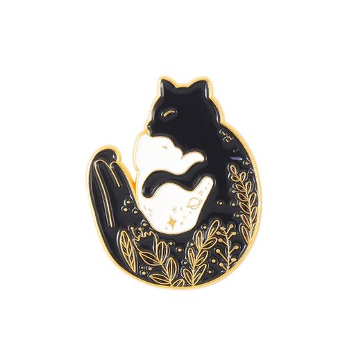 Broche  Revers Drle Tai Chi En mail, Collection D'pingles, Chauve-Souris, Poisson Rouge, Renard, Chat, Lapin, Loup, Badge Animal Cratif, Bijoux Punk Pour Couple